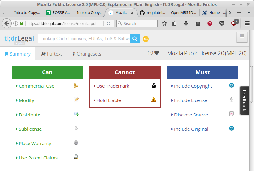 Mozilla Public License 2.0 Can, Cannots, and Musts